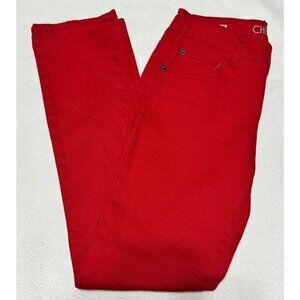 New Girls Cherokee Skinny Red Denim Jeans Size 14 Adjustable Waist